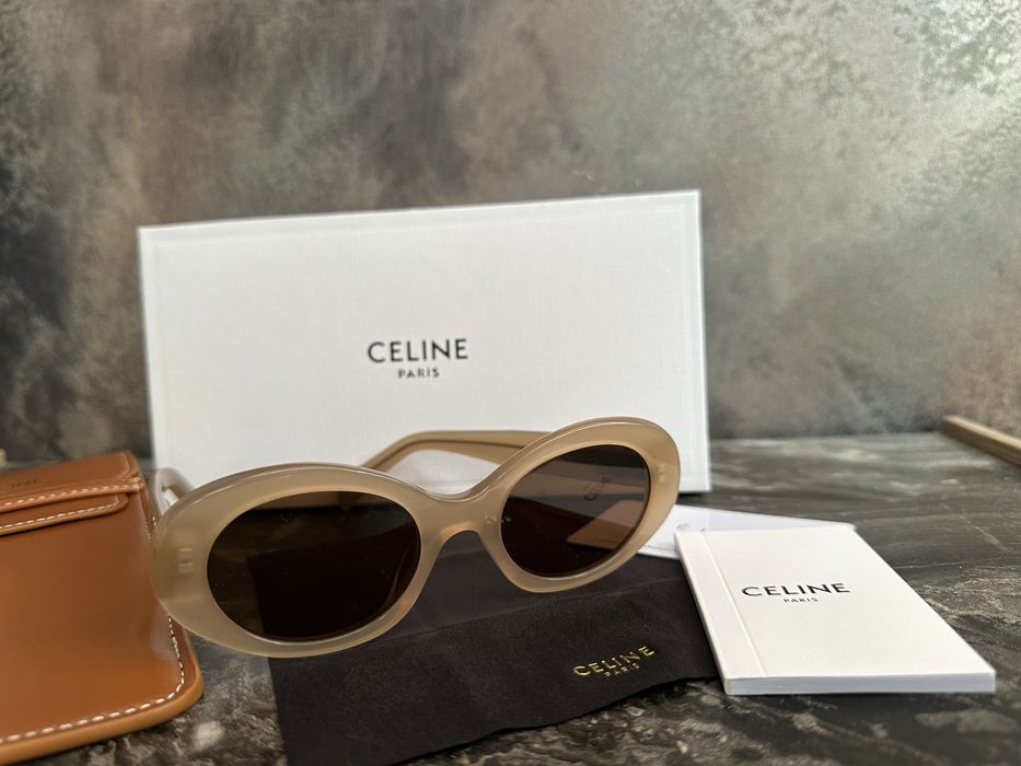 Очила Celine топ модел в бежаво