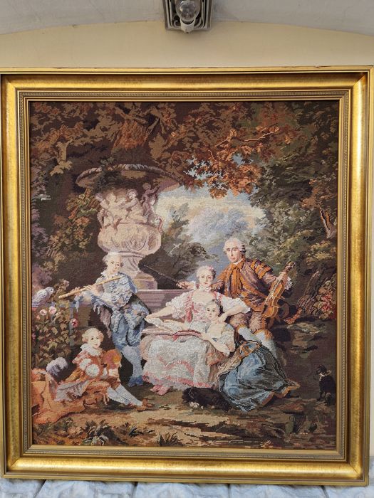 Уникален голям антикварен холандски гоблен