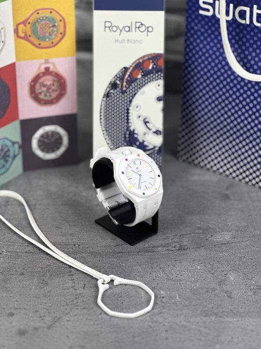 Ceas Ap X Swatch Royal Pop Huit Blanc