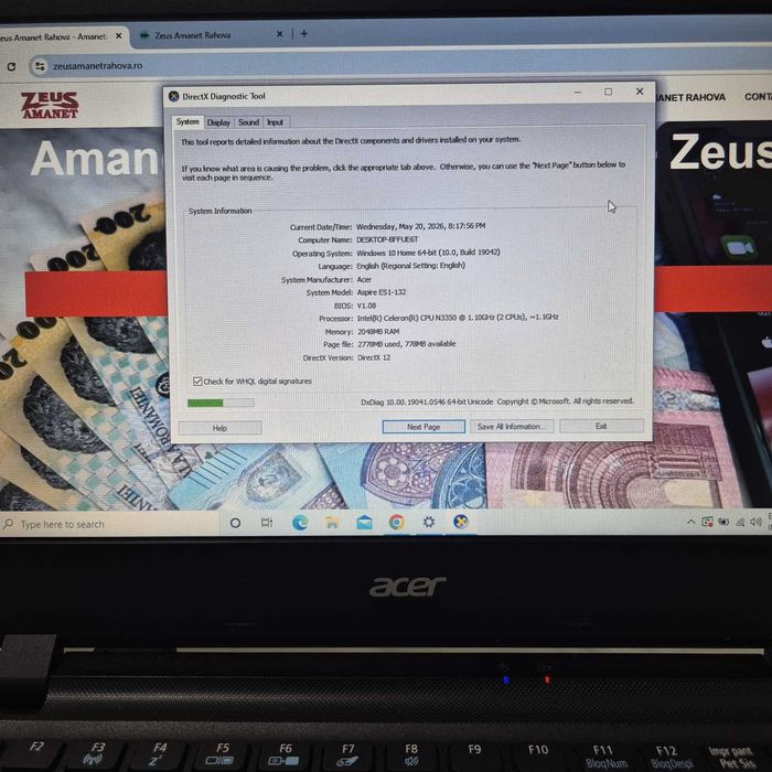 Laptop Acer Aspire ES1-132-C9NX Zeus Amanet Rahova 34316