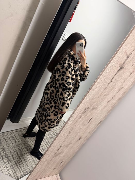 Дамско леопардово палто