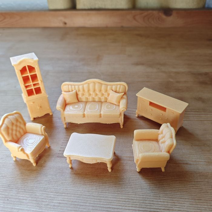 Пълен комплект мини мебели за къща за кукли – 3D принт