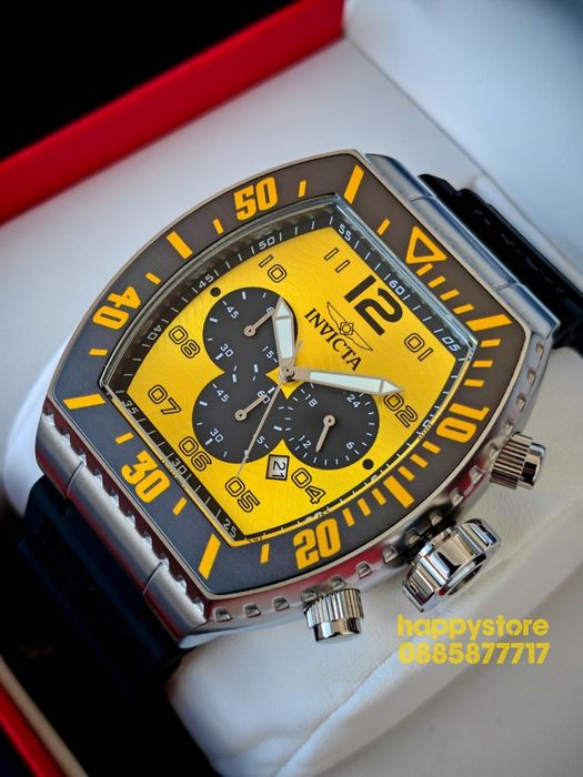INVICTA Gridlock Yellow 50 mm, Инвикта нов ръчен часовник