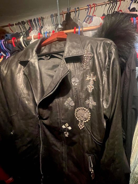 Richmond  compleu geacă piele + pantaloni . Original