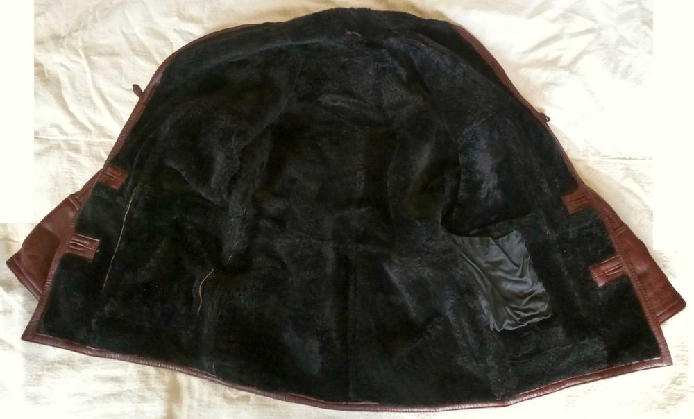 дебело зимно яке. естествена кожа