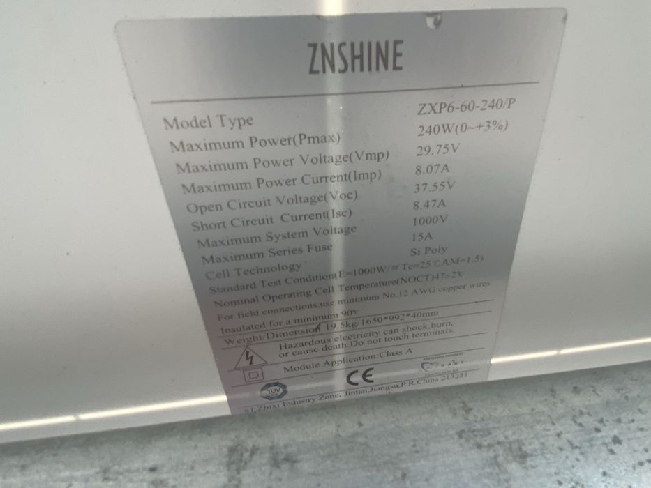 Panouri fotovoltaice 245w la 100lei bucata