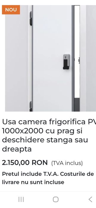 Usa camera frigorifica 2150 lei