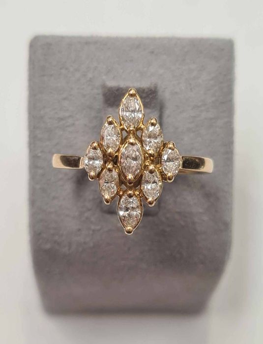 Inel din aur galben 18k, cu diamante naturale, IAU759