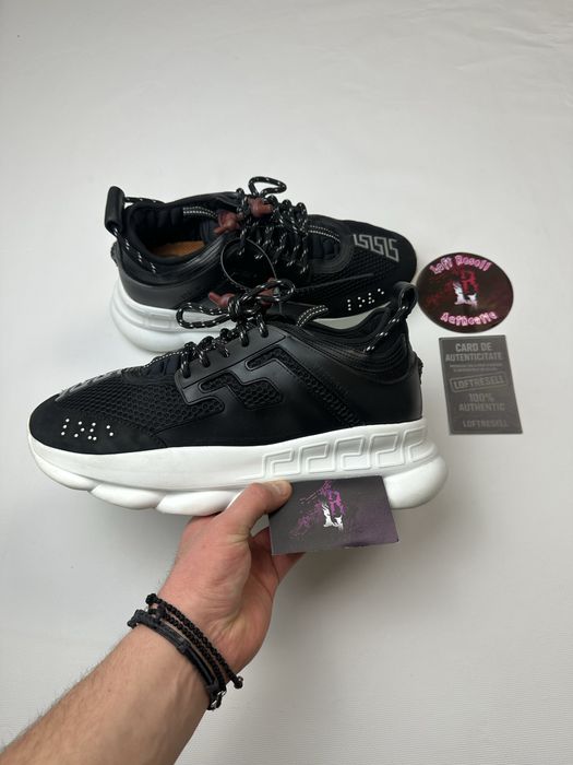 Versace chain reaction black white , size 44 fit 44-45