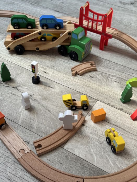 Паровозик конструктор деревянный машинки