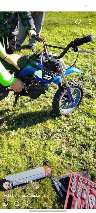vand moto corss pentru copii 49cc,pentru copii la vineva care se pricepe sa repare,se inabuse din mers. Doar filtru de aer este schimbatw