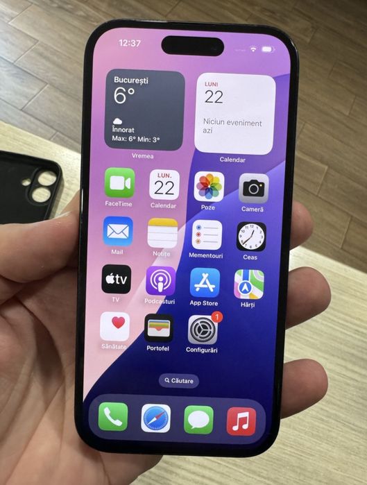 Telefon Iphone 16 Impecabil ca Nou Black 5G Fullbox Schimb Trimit