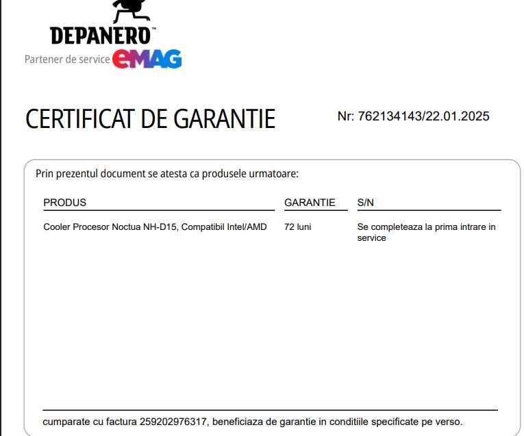 Cooler Procesor Noctua NH-D15, Compatibil Intel/AMD