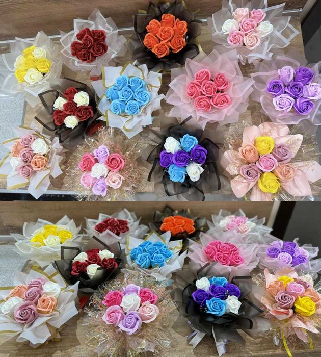 Букет от сапунени рози Подарък за рожден ден, 8 Март,годишнина, юбилей