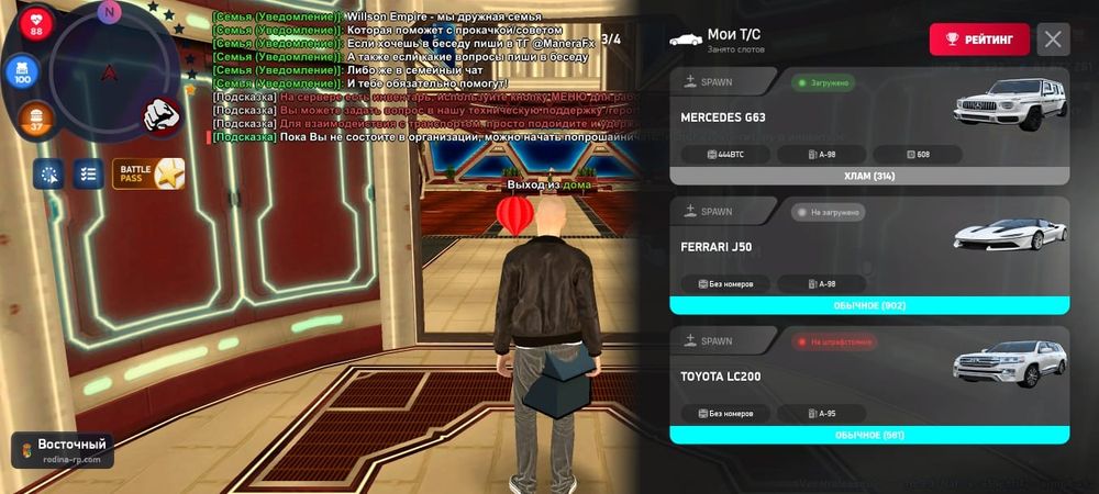 Аккаунт в Родине Рп