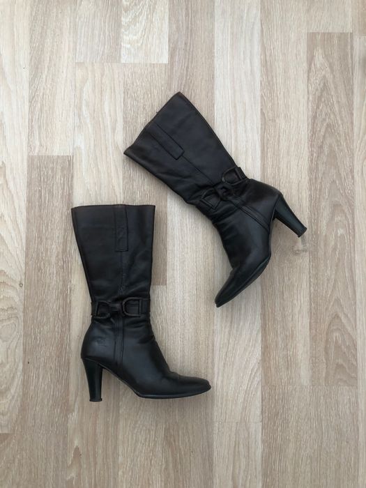 Cizme maro din piele mărime 38