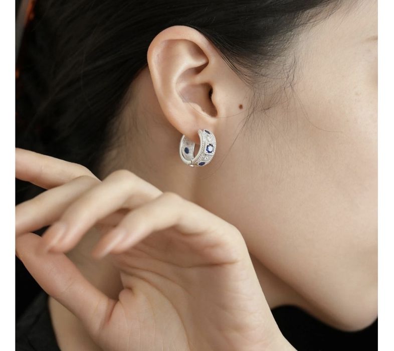 Серьги серебро 6 тыс