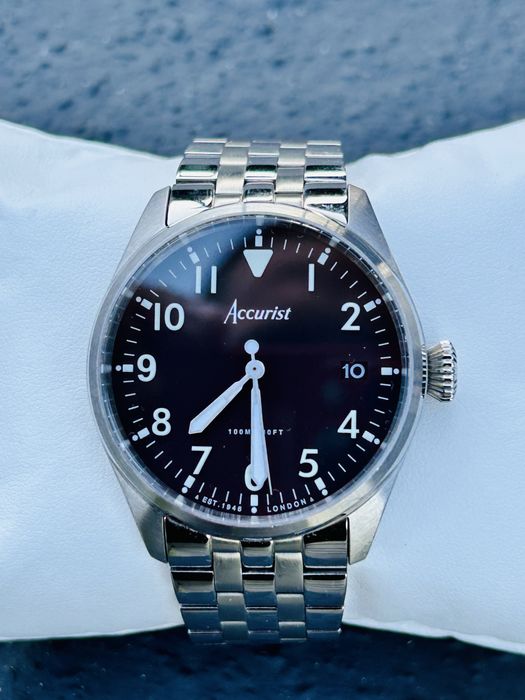Ceas Accurist Aviation Men'S Watch | Silver Case