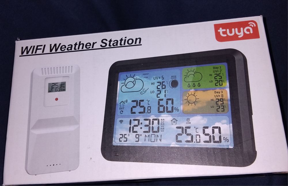 Wifi stație meteo Tuya noua  la cutie