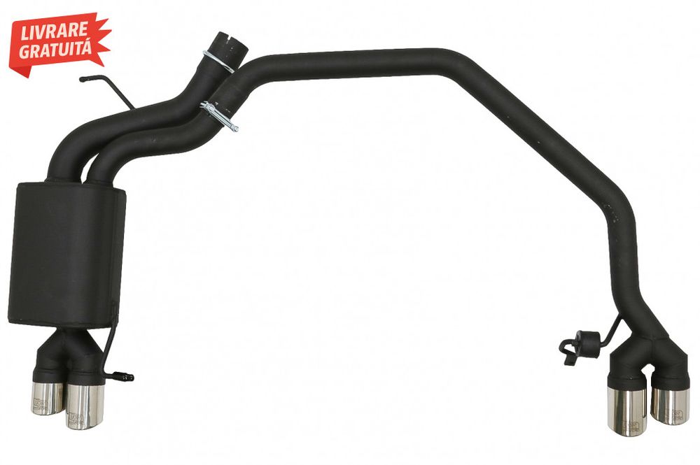 Difuzor Negru Lucios cu Sistem Evacuare BMW Seria 5 F10 (2011-2016)