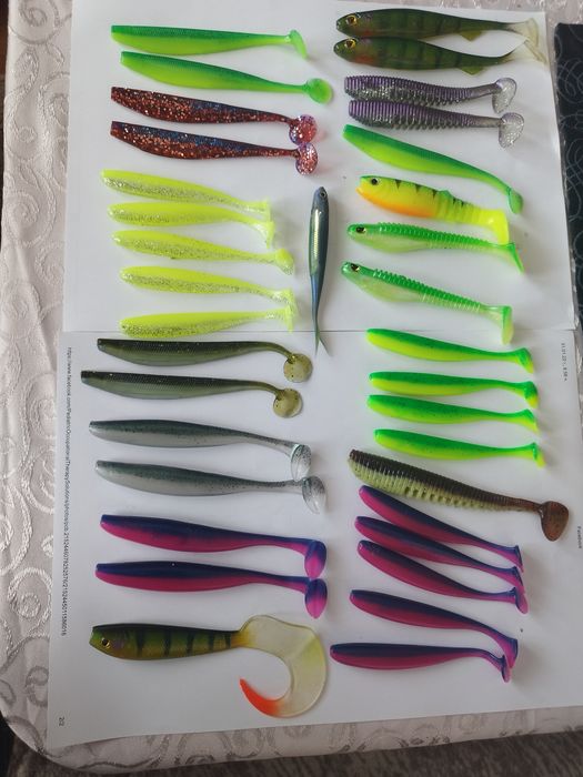 Силиконови примамки за щуки и бели риби