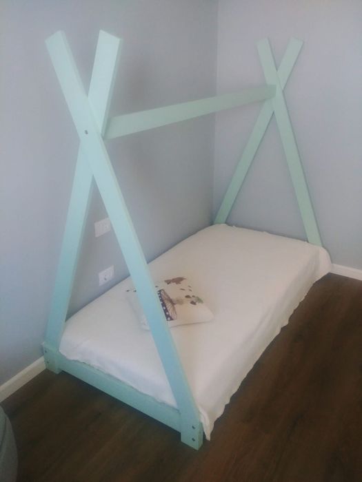 Pat copii Teepee in firma de cort