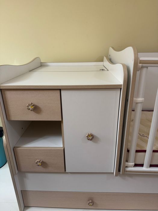 MINI MAX БЕБЕШКО ЛЕГЛО-ЛЮЛКА бяло/ кехлибар трансформиращо се LORELLI