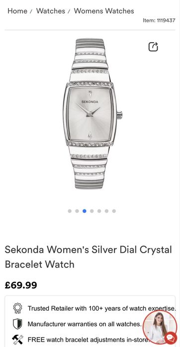 Дамски комплект SEKONDA – часовник + 2 гривни | ЧИСТО НОВ