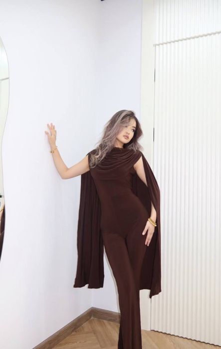 Комбинезон бордовый