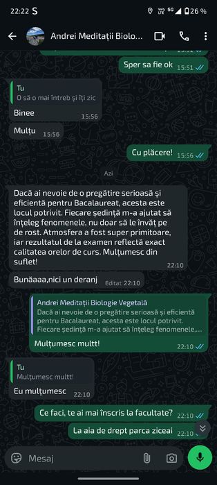 Meditații biologie bac/admitere