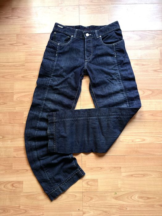 Pantaloni jeans denim pants Levis Redwire baggy white stitch dark wash