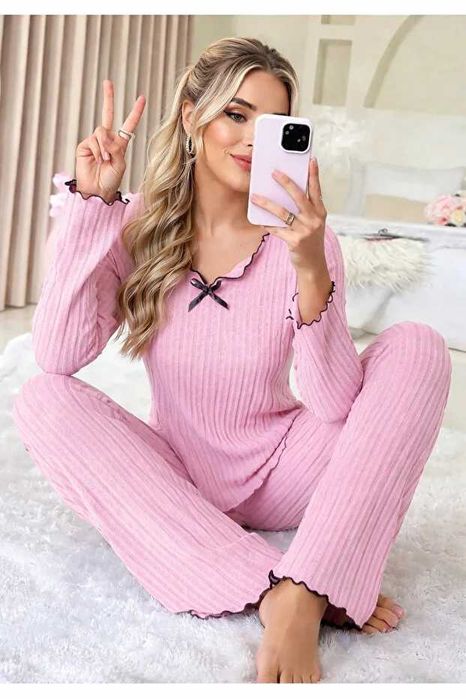 Дамска пижама 100% памук.Различни цветове.