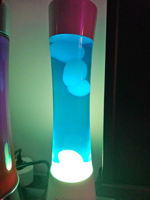 Lava Lamp Fisura Alb - Albastru 40cm