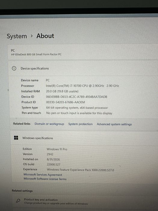 Hp EliteDesk  800 G6 small