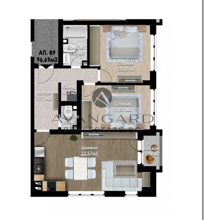 Продава се Тристаен апартамент в Пловдив, Кючук Париж - 97 кв.м за 725 €/кв.м - Снимка #11