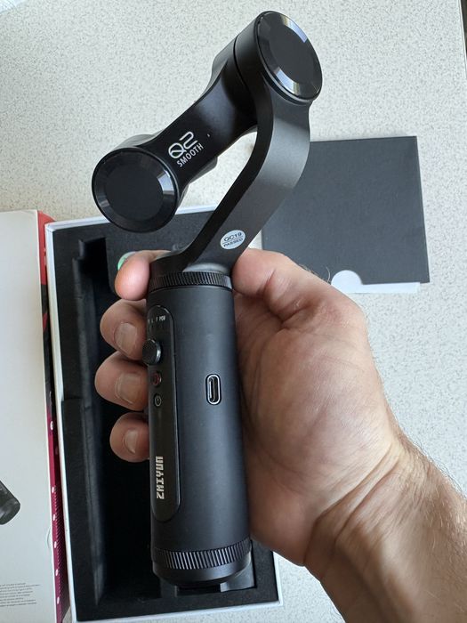 Stabilizator telefon, Gimbal Zhiyun, Smooth Q2, Negru