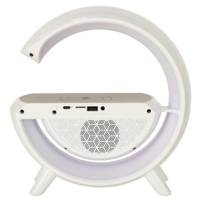 Smart лампа с безжично зарядно за телефон с Bluetooth колонка и будилн