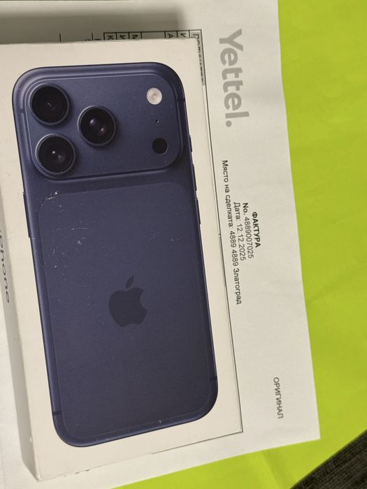 ЗАПЕЧАТАН 256GB iPhone 17 Pro Гаранция Yettel 2028г. Blue