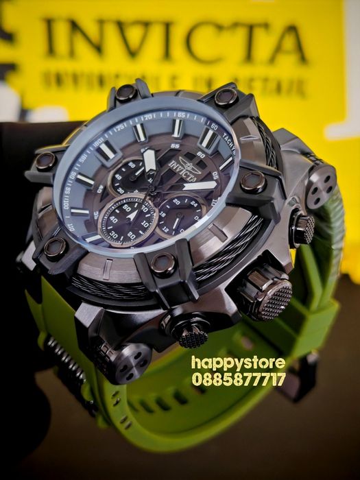 INVICTA Gunmetal green/black 52 mm, Инвикта нов ръчен часовник