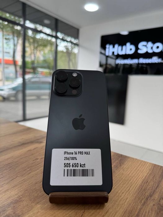 iPhone 16 Pro Max•256GB/100%BlackTitanium Айфон 16 ПроМакс•256гб/100%