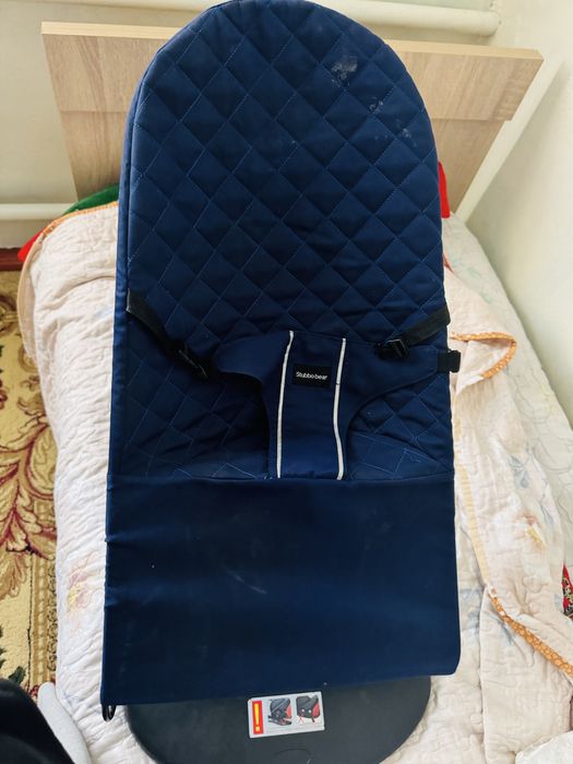 Шезлонг синий цвет для малышей