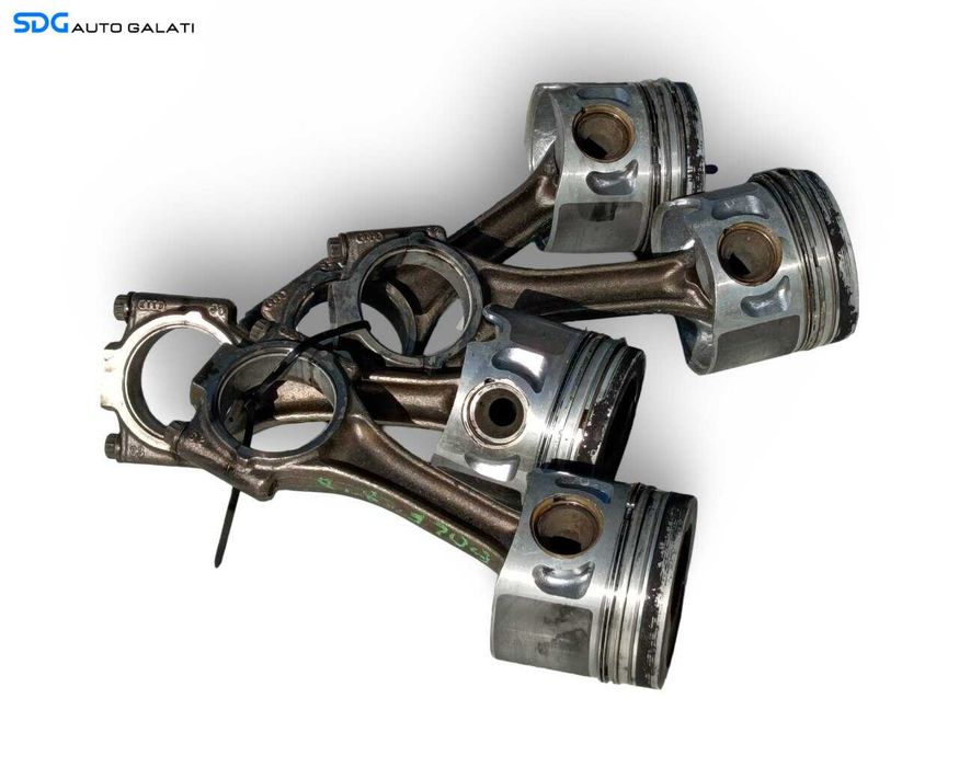 Set 4 Pistoane Complete cu Biela Volkswagen Golf 6 1.6 Benzina 2008 - 2013 Cod 06B198401B, 06A107065N [LR6217]