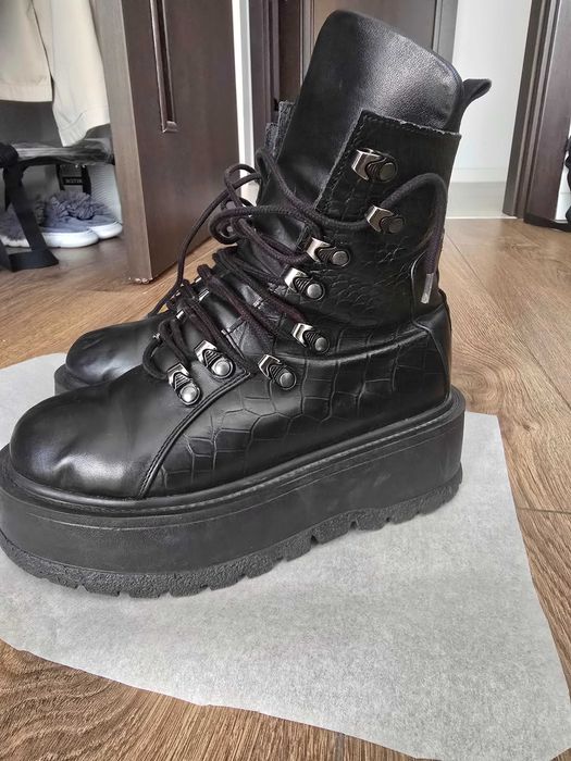 Bocanci negri de dama din piele naturala, nr 37