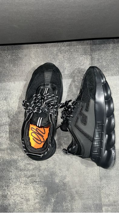 Adidasi Versace Chain Reaction Alb/Negru *Marimi Disponibile*Calitate Imepcabila*