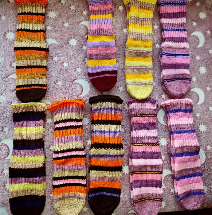 Плетени, топли чорапи