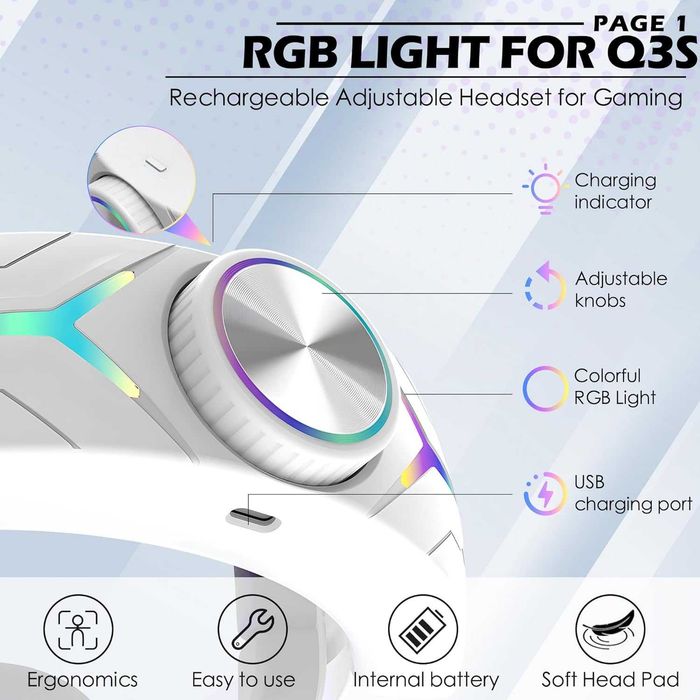 NEWZEROL 12000mah каишка за глава с батерия за Quest 3S,9V 2A PD, бяла