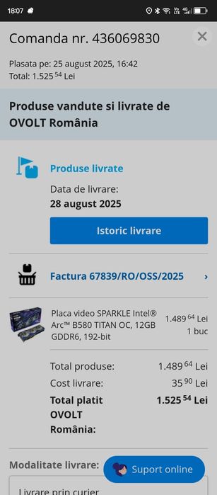 Placa video Intel Arc B580 12Gb