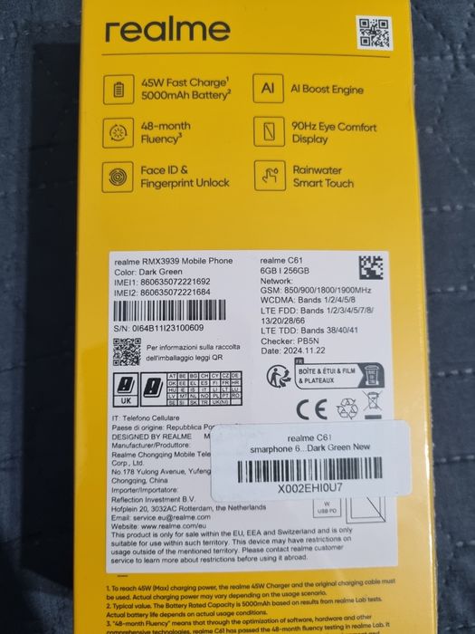 Smartphone Realme C61 256gb nou