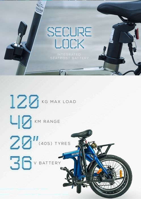 Bicicleta electrica pliabilă MOBOT S3 LTA (ebike)