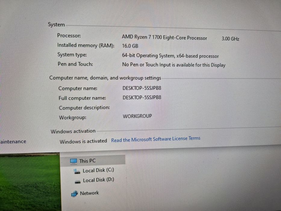 Pc Gaming Ryzen 7 Gtx 1070
